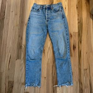 Riley High Rise Straight Crop Jeans